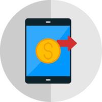 Send Money Flat Scale Icon vector