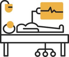 Medical Supervision Skined Filled Icon vector