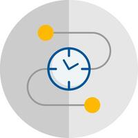 Time Line Flat Scale Icon vector