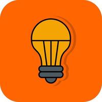 Led Light Filled Orange background Icon vector