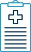 Medical Chart Line Blue Two Color Icon vector