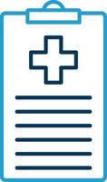 Medical Chart Line Blue Two Color Icon vector