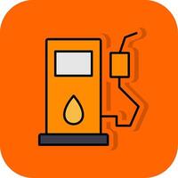 Pump Filled Orange background Icon vector