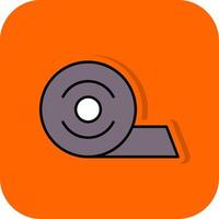 Insulating Tape Filled Orange background Icon vector