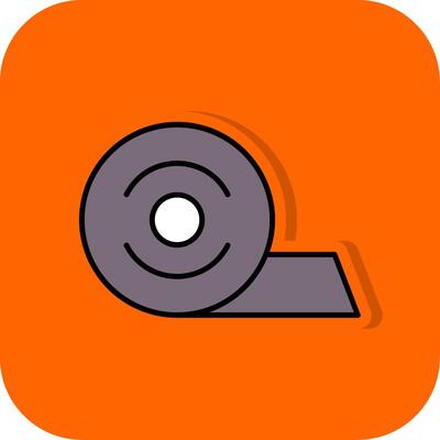 Insulating Tape Filled Orange background Icon