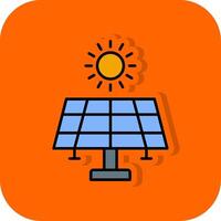 Solar Energy Filled Orange background Icon vector
