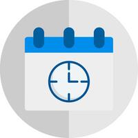 hora administración plano escala icono vector