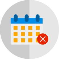 Cancel Event Flat Scale Icon vector