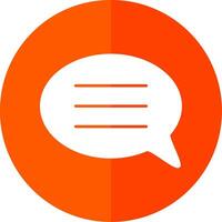 Conversation Glyph Red Circle Icon vector