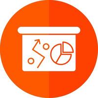 Business Strategy Glyph Red Circle Icon vector