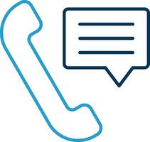 Helpline Line Blue Two Color Icon vector