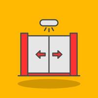 Sliding Door Filled Shadow Icon vector