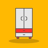 Cupboard Filled Shadow Icon vector