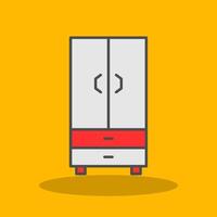 Cupboard Filled Shadow Icon vector