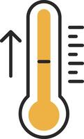 Thermometer Skined Filled Icon vector