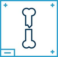 Bone X - ray Line Blue Two Color Icon vector