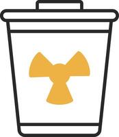 Toxic Waste Skined Filled Icon vector