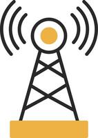 Telecommunications Skined Filled Icon vector