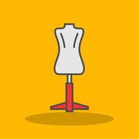Mannequin Filled Shadow Icon vector