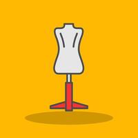 Mannequin Filled Shadow Icon vector