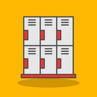 Locker Filled Shadow Icon vector