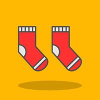 Sock Filled Shadow Icon vector