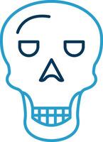 Osteology Line Blue Two Color Icon vector