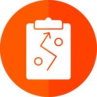 Strategy Glyph Red Circle Icon vector
