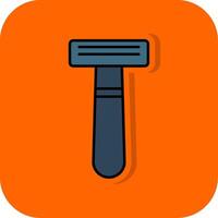 Shaving Razor Filled Orange background Icon vector