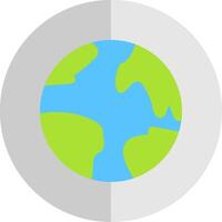 Planet Earth Flat Scale Icon vector