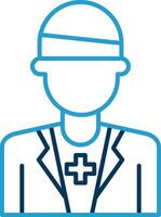 Patient Line Blue Two Color Icon vector