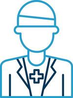 Patient Line Blue Two Color Icon vector