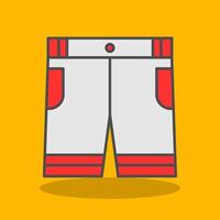 Shorts Filled Shadow Icon vector