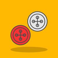 Buttons Filled Shadow Icon vector