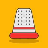 Thimble Filled Shadow Icon vector