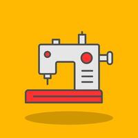 Sewing Machine Filled Shadow Icon vector