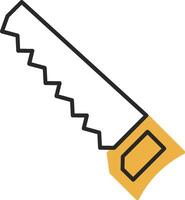 Handsaw Skined Filled Icon vector