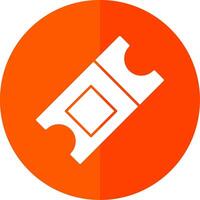 Ticket Glyph Red Circle Icon vector