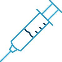 Injection Line Blue Two Color Icon vector