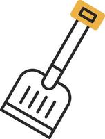 Shovel Skined Filled Icon vector