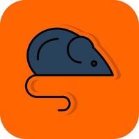 Rat Filled Orange background Icon vector