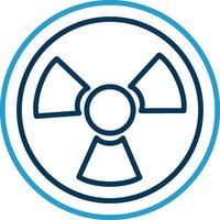 Nuclear Line Blue Two Color Icon vector