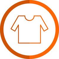 Shirt Line Orange Circle Icon vector