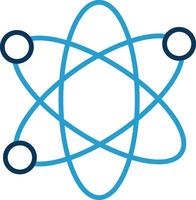 Nucleus Line Blue Two Color Icon vector