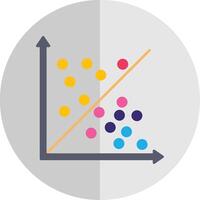 Scatter Graph Flat Scale Icon vector