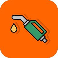 Nozzle Filled Orange background Icon vector