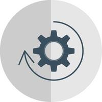 proceso plano escala icono vector