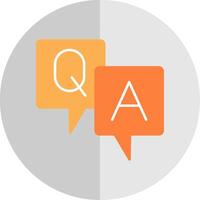 Question And Answer Flat Scale Icon vector