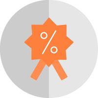 Discount Badge Flat Scale Icon vector