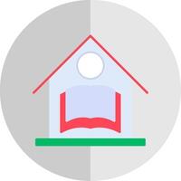 Home School Flat Scale Icon vector